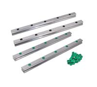Miniature linear sliding guide Square Linear Guide Rail HGR20 4pcs Length 300-1000mm For 3D Printer(600mm)