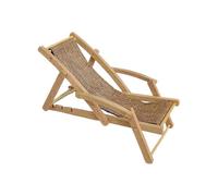 Miniature Lounge Chair - Wooden Furniture For Display Decoration, Classic Lounge Model Decorative Tabletop Accent Style, Compact Miniature Scale + Display Base, For Scenes And The