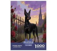 Miniature Manchester Terrier 1000 Piece Puzzle Educational Games-Colourful Decoration Puzzle Cute Pets Fun Age 12+ for Adults Jigsaw Puzzles for Relaxing Decor And Gift 38x26cm/1000pcs