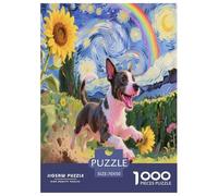 Miniature Manchester Terrier 1000 Piece Puzzle Educational Games-Colourful Families Pieces Fit Together Perfectly Cute Pets Challenging for Adults for Relaxing Decor And Gift 70x50cm/1000pcs