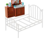 Miniature Metal Bed - Vintage Home Furniture, Realistic Sleeping Accessory, Sturdy Metal Design with Nostalgic Style | Home Decoration for Bedroom