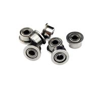 Miniature Metal Shielded Ball Bearings, 10pcs MF52ZZ MF62ZZ MF63ZZ MF74ZZ MF83ZZ MF84ZZ MF105ZZ (5x10x4mm) MF115ZZ (5x11x4mm) Thin-Walled Flanged Bearings