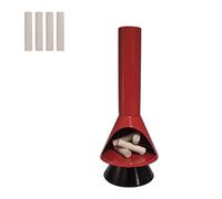 Miniature Mid-Century Modern-Style LED Fireplace, Mini Christmas Fire Place Lights, Small Fireplace for Desktop Lights with Flame Effect, Fireplace Lights Ornaments for Christmas Candlestick(Red)