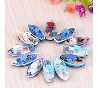 Miniature Mini Boat Model Fishing Ship Toy DIY Craft Home Tabletop Decoration - Perfect for Room and Home Decor, Fun and Interesting Desk Decoration