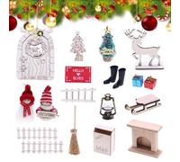 Miniature Model - 4.53x3.15 In Doll House Decor | Party Favor Doll | Decoration Desk Holiday | Christmas Small Scene Modell | Party Favors Pretend Toys For Winter Bookshelf Desk School Project