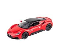Miniature Model Car 1 32 Model Car For Maserati MC20 Coupe Die-cast Alloy Model With Sound And Light Pull Back Desktop Ornaments Scale Vehicles Toys(Red)