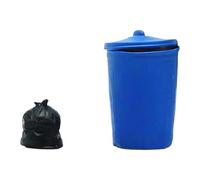ＡＷＨＡＯ Miniature Model of A Garbage Bag in 1:64 Scale, Toy, Depicting A Small Garbage Bag with A Collection Container, Decoration for The, 1.5cm blue