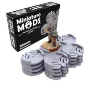 Miniature Mods, Standard Movement Tray, 25mm, 4 Pack, Storage and Gaming