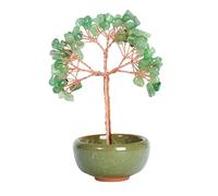 Miniature Money Tree With Colorful Crystal Stone For Wealth And Harmonys Home Office Desktop Decors Fengshuis Ornament Meditations Crystal Display