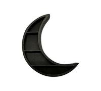 Miniature Moon Shelf for Dollhouse, Black Wooden Crescent Display for Tiny Crystals & Curiosities, 1:12 Scale Gothic Witchy Room Decor Accessory for Adult Collectors.