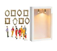 Miniature Museum Display Case - Personalized DIY Shadow Box Frame | Soft Glow LED Light | Sentimental Tabletop Decor & Gift For Her, Him On Any Occasion