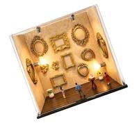 Miniature Museums Shadows Box Set with Resin Frame, Yellow