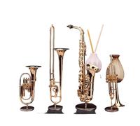 Miniature Musical Instrument Figurines Miniature Bassoon Ornament Set Flute Model Living Room Soprano Saxophone(12cm alto saxophone)