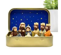 Miniature Nativity Scene - 3D Printing Religious Statues Tin Box,