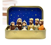 Miniature Nativity Scene 3D Printing - - Religious Statues Tin Box Nativity