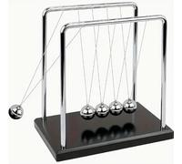 Miniature Newton's Cradle Desk Toy - Executive Desk Balance Pendulum with Swinging Balls - Ideal Office Decor and Stress-Relief - Mini Portable Newton's Cradle Cube - Isaac Newton's Balance Ball Gift