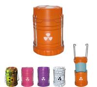 Miniature Nuclear Reactor Lantern with Post-Apocalyptic Style,Portable USB Rechargeable Camping Light for Outdoor Use,Decorative Table Lamp with Wasteland Theme (Orange)