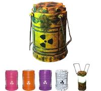 Miniature Nuclear Reactor Lantern with Post-Apocalyptic Style,Portable USB Rechargeable Camping Light for Outdoor Use,Decorative Table Lamp with Wasteland Theme (Yellow)