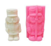 Miniature Nutcrackers Soldier Mold Holiday Nutcrackers 3D Silicone Casting for, Resin, and Plaster Art Home Decoration