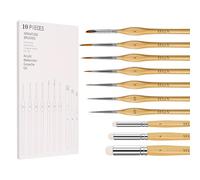 Miniature Paint Brushes Drybrush, 10 Sizes Detail Paint Brush Set, Acrylic Paint Brushes for Oil, Acrylic, Watercolors & Paint by Number, Tabletop, Figurine