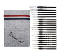 Miniature Paint Brushes Drybrush - 21PCS Round Wool Hair Model Paint Brush Set for Acrylic Watercolor, Detail Paint Brush Dry Brush for 40k Model, Miniature Painting, Citadel