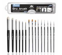 Miniature Painting Drybrush Set, 15 Miniature Paint Brush for Fine Detailing Masterclass Drybrush Set Model Paint Brush Set for Citadel Warhammer 40k Model Painting