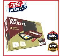 Miniature Painting Wet Palette with 50 Hydro Sheets & Brush Storage Red Black