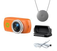 Miniature Panoramic Action Camera With Anti-Shake Support WiFi Synchronization And Magnetic Mount For Helmet Handlebar Or Gear Attachment(Orange)