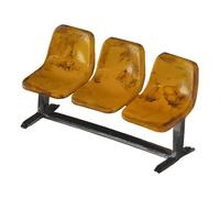 Miniature Park Bench Model Furniture Seating Realistic Resin Ornament for Architectural Decoration Village Scenes Miniature Accessories, 3 Seat