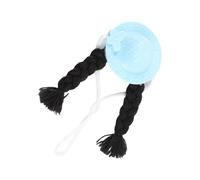 Miniature Pet Costume Hat With Long Braids For Cockatiels Hamsters Soft Woolen Design Photo Party Decoration Pet Hat For Birds And Guinea Pigs