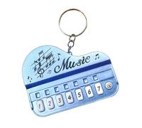 Miniature Piano Keychain Toy with Colorful Light Effect Gift, A