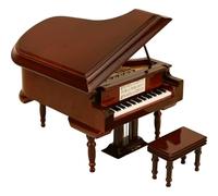 Miniature Piano with Miniature Chair, 5.5x4x5 Inch Mini Piano, Artificial Realistic Dollhouse , Decorative for Home, Office, Gifts Mini