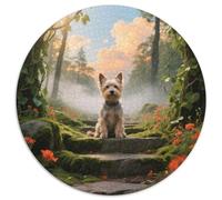 Miniature Pinscher 1000-Piece Circular Puzzle Featuring Pet Dog, Just The Right Level of Challenge, Great for Group Activities 1000pcs (67.5x67.5cm)
