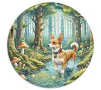 Miniature Pinscher 1000 Piece Round Puzzle Jigsaw for Adults Animal Jigsaw Unique Difficult Near Impossible 1000pcs (67.5x67.5cm)