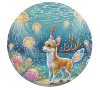 Miniature Pinscher 195 Piece Circular Jigsaw Puzzle Cute Pet Animals Animal Shape All Ages Suitable Stress Relief Puzzle Educational Learning Through Play Home Decor 195 PCS