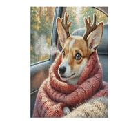 Miniature Pinscher 300 Pcs Jigsaw Puzzle Bundle Cute Pet Animals Family Puzzle Lovers Fun Family Game Mindful Activity Spring Cardboard 300 PCS