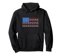 Miniature Pinscher American Flag Patriotic 4th Of July Dog Pullover Hoodie