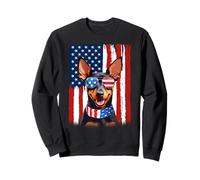 Miniature Pinscher Dog America Flag 4th of July US Patriotic Sweatshirt