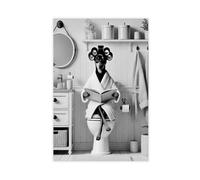 Miniature Pinscher Dog Bathroom Art (2) Canvas Poster Bedroom Decor Landscape Office Room Decor Gift 20x30inch(50x75cm)