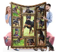 Miniature Pinscher Dog Blanket, Fleece Throw Blanket for Couch Bed, Soft Cozy Warm Flannel Blankets and Throws for Sofa Living Room, Gifts for Dog Lovers, 50" x 60"