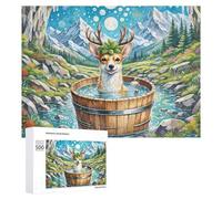 Miniature Pinscher Jigsaw Puzzles Puzzle for Adults Kids. 500 Piece Cute Pet Great Gifts Challenge Toy Educational Games Home Decoration for Educational Games Gifts 500 PCS