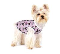 Miniature Pinscher Lavender Florals,Cotton Sleeveless Pet T-Shirt Soft Stretchy Puppy Breathable Vest,S