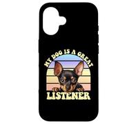 Miniature Pinscher Min Pin Dog Therapist Great Listener Pet Case for iPhone 16