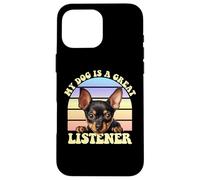 Miniature Pinscher Min Pin Dog Therapist Great Listener Pet Case for iPhone 16 Pro Max