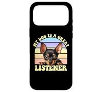 Miniature Pinscher Min Pin Dog Therapist Great Listener Pet Case for iPhone 17 Pro Max