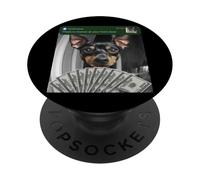 Miniature Pinscher There Is Motion At Your Front Door Dog PopSockets Adhesive PopGrip