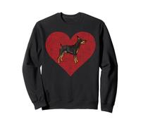 Miniature Pinscher Valentines Day Dog Love Fingerprint Sweatshirt