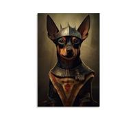 Miniature Pinscher Viking Poster Wall Art Poster Gift For Friend Bed Room Living Room Decor Modern Aesthetic Poster Decorative Painting Canvas Wall Posters And Art Picture Print Modern Family Decor