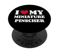 Miniature Pinschers Min Pin I Love My Miniature Pinscher PopSockets Adhesive PopGrip
