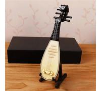 Miniature Pipa Model With Stand And Case Mini Zither Mini Chinese Traditional Musical Instrument Ornaments(M)